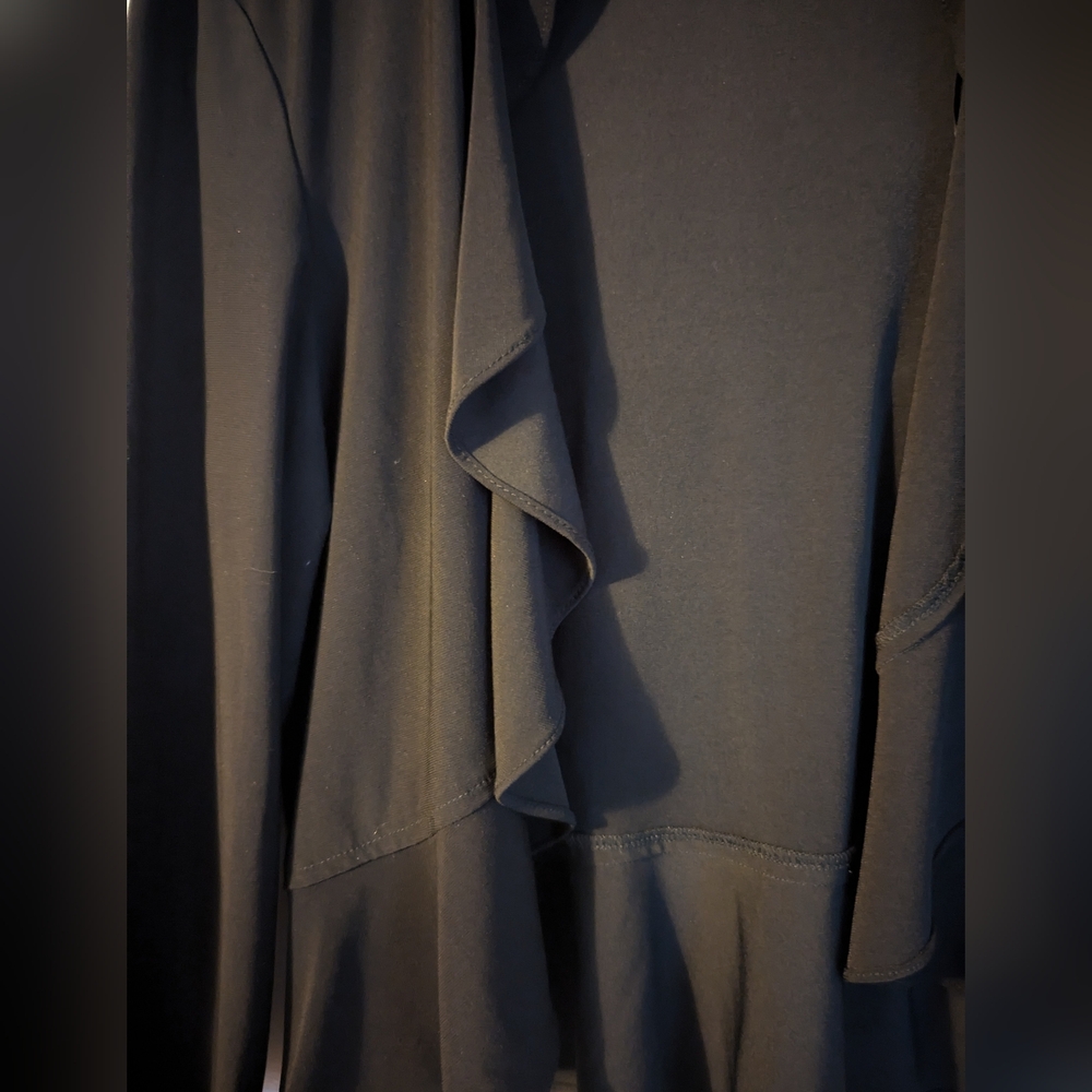 R&M Richards Ruffle Open-Front Shrug - Picture 3 of 4